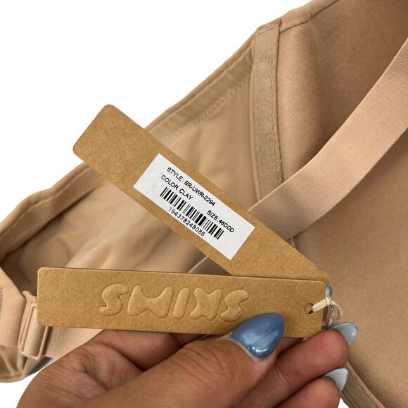 SKIMS Fits Everybody T-Shirt Bra Clay Lightly Lined Demi Stretch 46DDD NEW - Picture 7 of 7